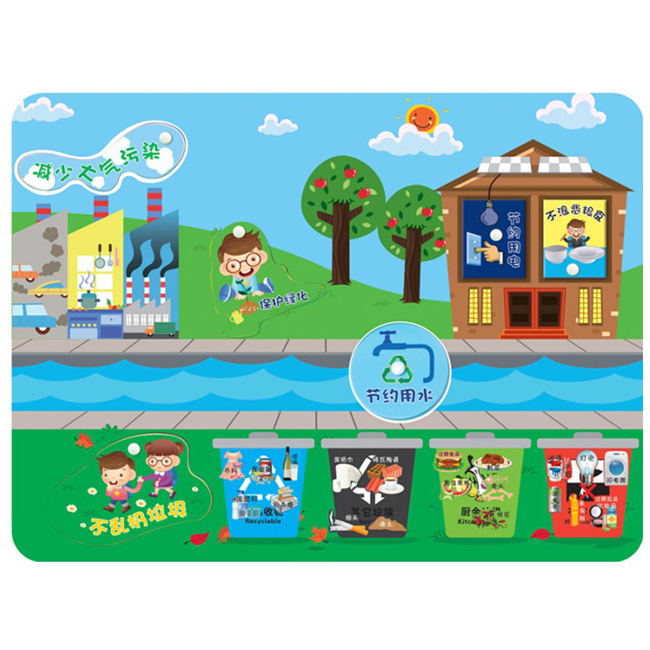 晨飞211415幼儿园墙面玩具学习环境保护知识
